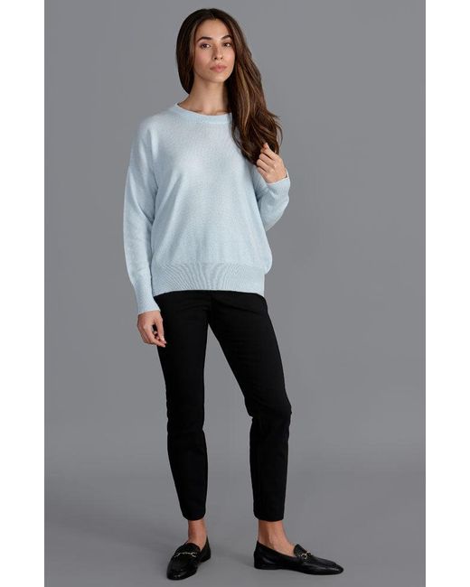 Paul James Knitwear Blue Cashmere Crew Neck Mahi Jumper