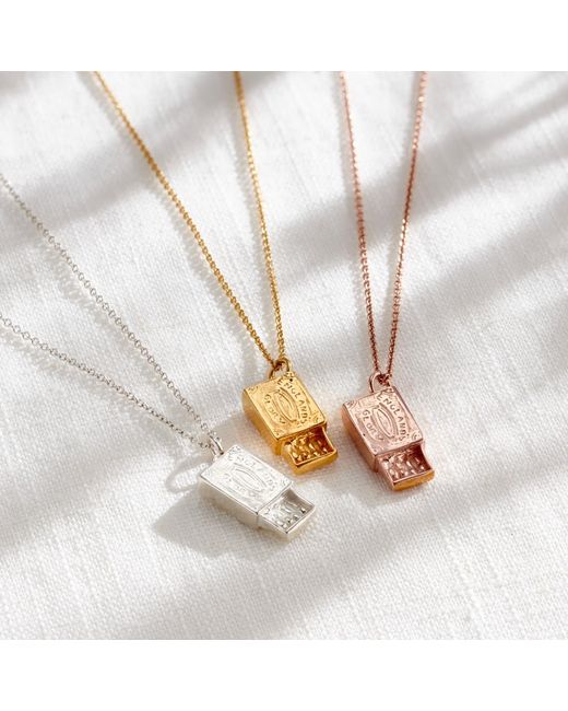 Posh Totty Designs Metallic Matchbox Charm Necklace