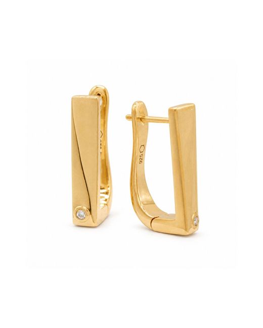 Cier Metallic Flex Diamond Hoop Earrings