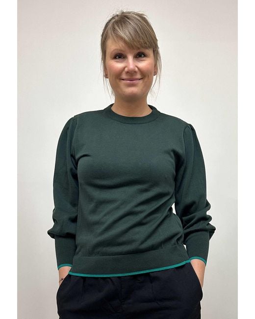 GROBUND Green Ingeborg Knitted Blouse