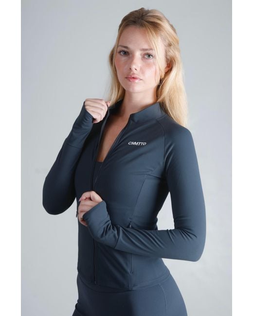 Cmmttd Blue Soft Form Zip-Up Jacket