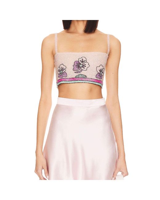 Oceanus Pink Neutrals Tallulah Crystal Co-Ord Pull On Top