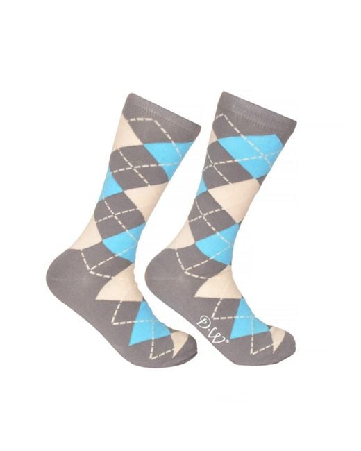 DAVID WEJ Blue Patterned Socks for men