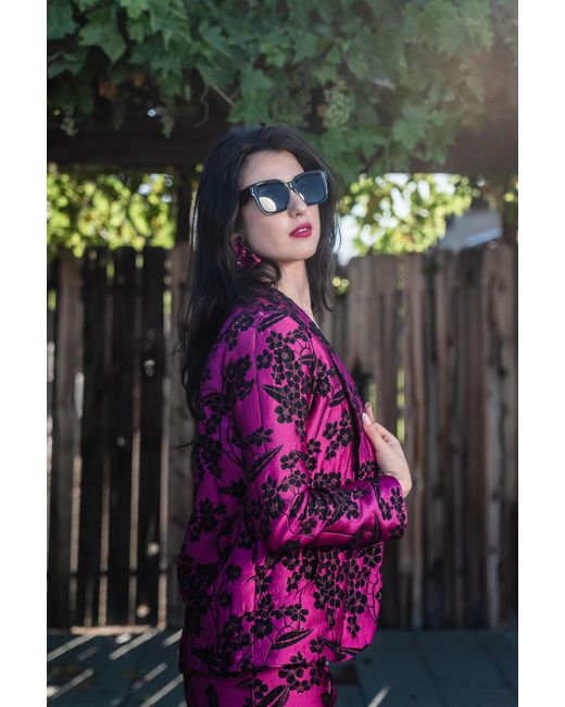 Jennafer Grace Purple Raspberry Blossom Blazer