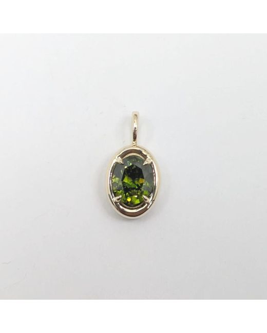 Rahul's Jewels Metallic 1.11 Carat Genuine Diamond Oval Solstice Pendant