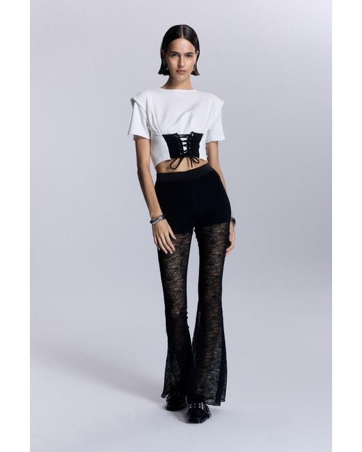No'design Blue Isla Lace Pants