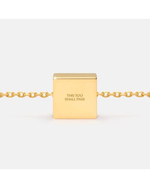 Kouree Metallic 'This Too Shall Pass' Necklace Pendant Charm