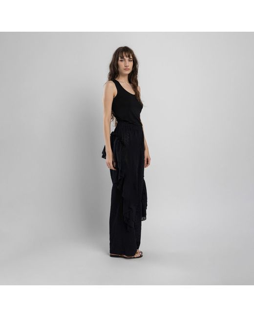ARTISTA Black Drip Frill Pants