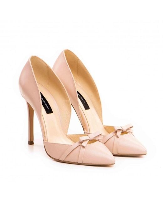 The 5Th Element Pink Neutrals Tessa Nude Rose Leather Stiletto Pumps