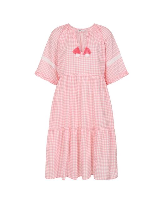 Luella Fashion Pink Nimes Cotton Gingham Dress