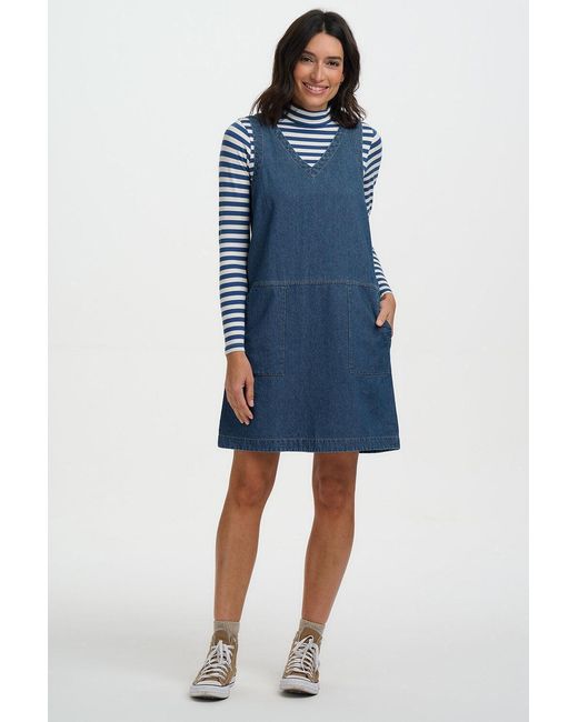 Sugarhill Blue Cecil Tunic Dress Mid Denim
