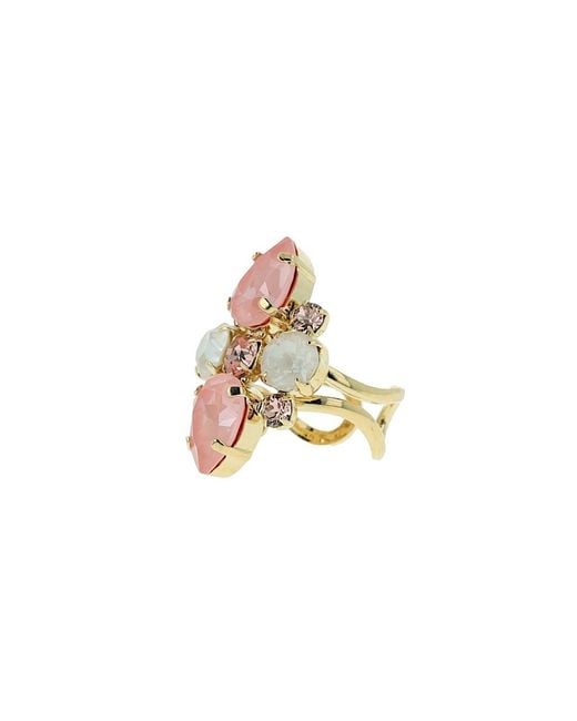 Otazu Pink Flamingo Beetle Statement Ring