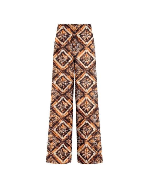 Aloha From Deer Brown Burning Mandala Long Loose Pants