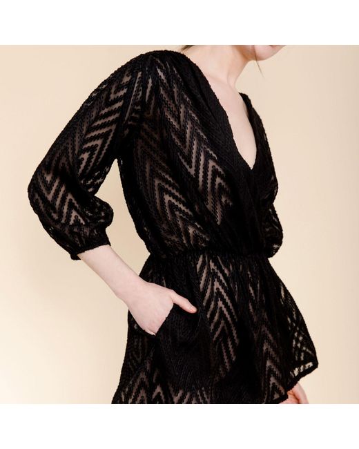 Misha Vaidya Black Luana Romper
