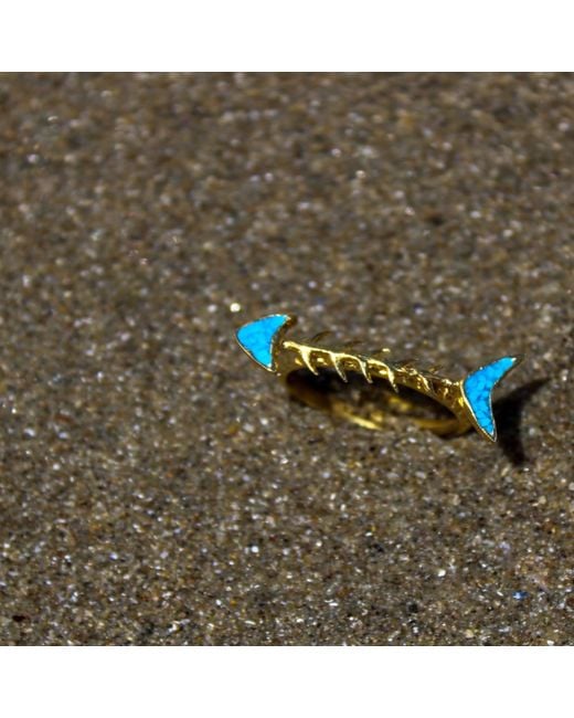 1610Istanbul Metallic Aegean Icon Fish Ring