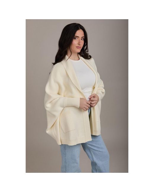 Saachi Natural Open Front Oversize Ivory Cardigan