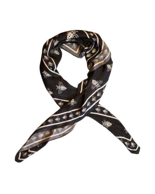 Vicki Sarge Black The Silk Bee Scarf