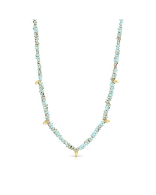 Leeada Jewelry Metallic Athena Beaded Necklace