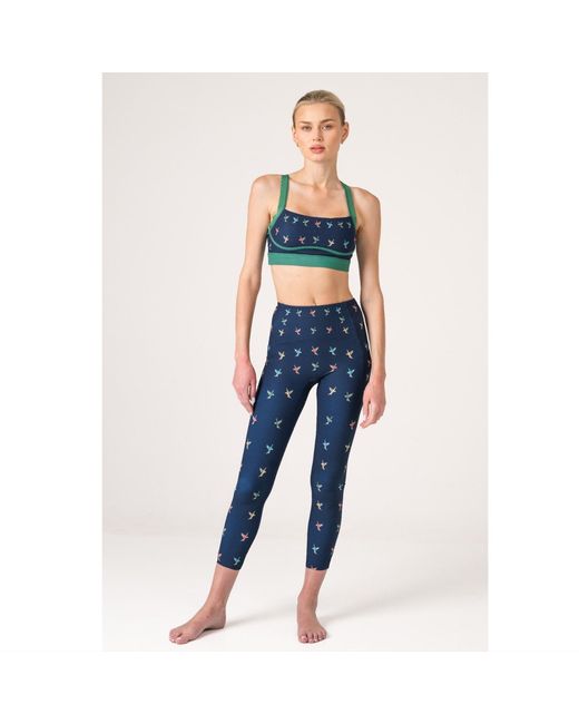 Jessie Zhao New York Green Emerald Echo Reversible Racerback Sports Bra