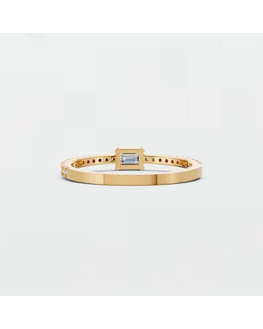 Aya Fine Jewelry Metallic Emerald Cut Lab Diamond Engagement Ring
