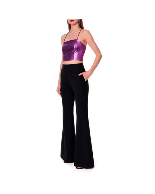 AGGI by HALEWSKI Purple Nelly Sparkling Grape Crop Top