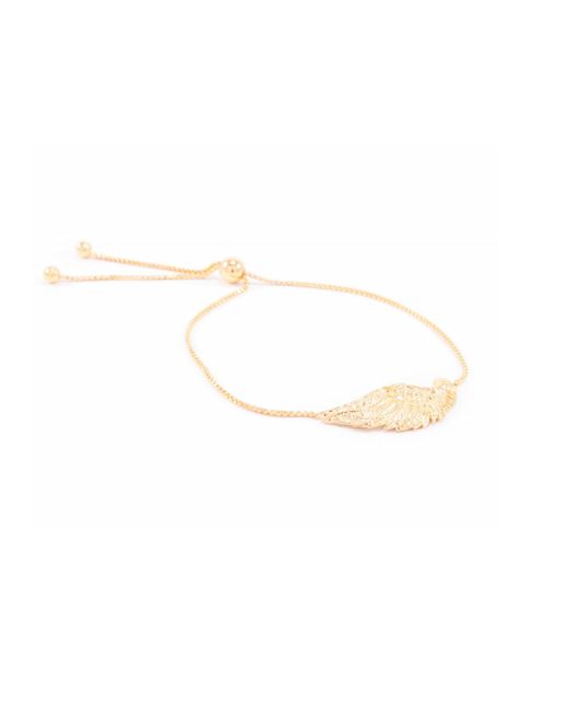 Seven Saints Metallic Angel Wing Bolo Friendship Bracelet, Over Sterling