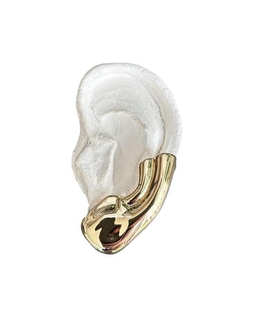 London Atelier Byproduct White Ear Cuff Earring One Piece