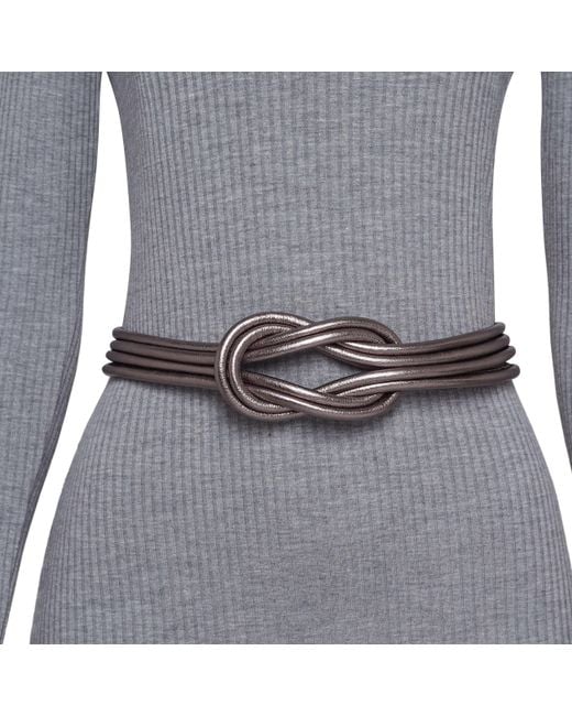 BeltBe Brown Knot Leather Belt