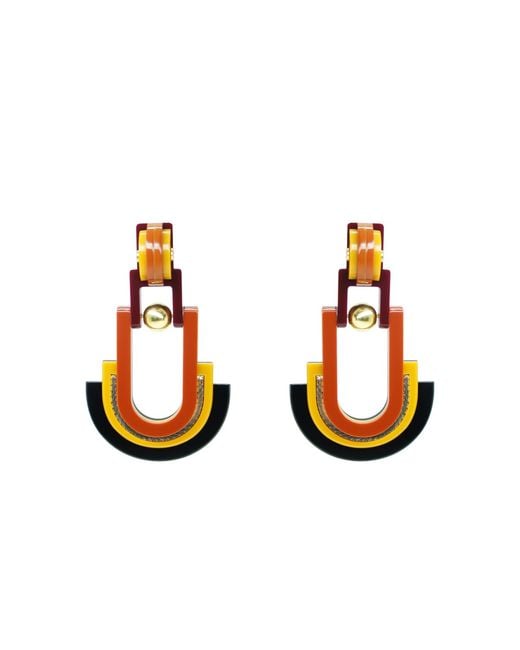 Gissa Bicalho Black Handmade Earring Acrylic Craft Verner