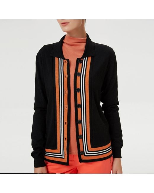 Smart and Joy Black Cardigan With Contrasting Edges