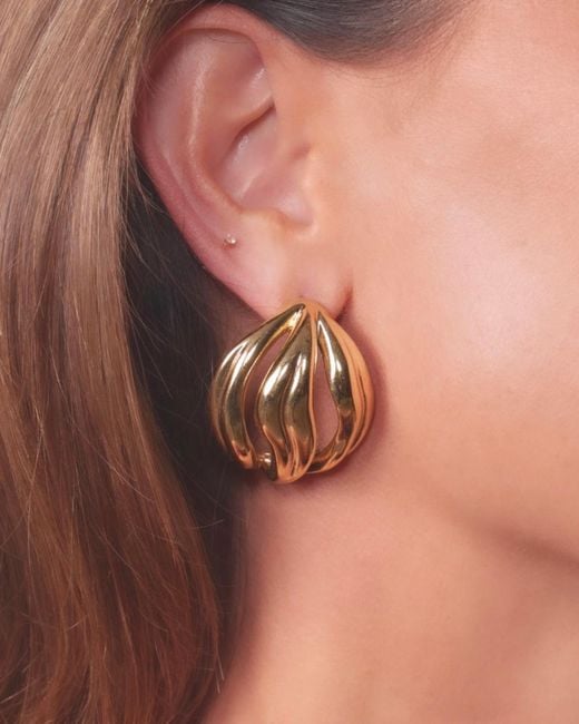 Crystals and Co Metallic Gild Earrings