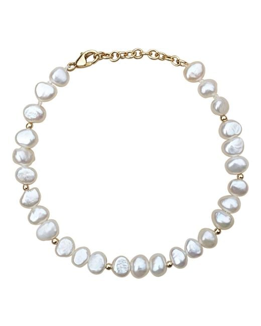 Kiri & Belle Metallic Lana Baroque Pearl Bead Filled Bracelet