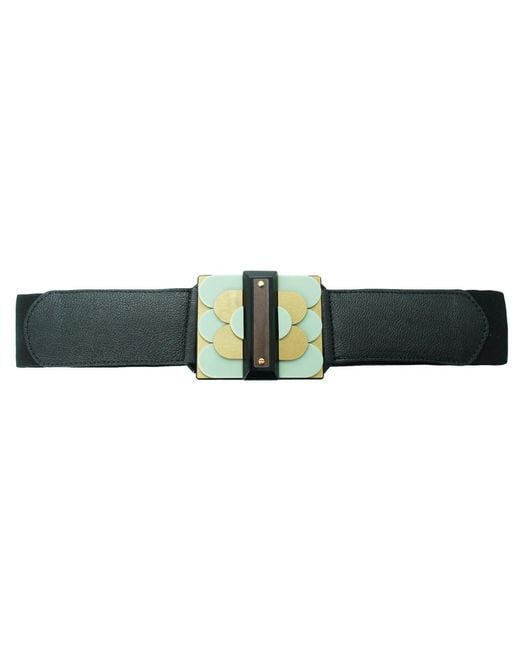 Gissa Bicalho Green Handmade Acrylic Belt Scales Pale