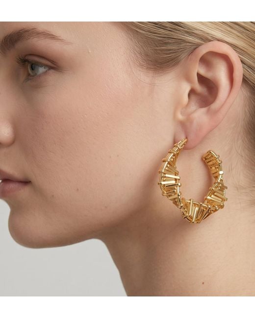 Uchi and Soto Metallic Kin Sculptural Hoop Earrings