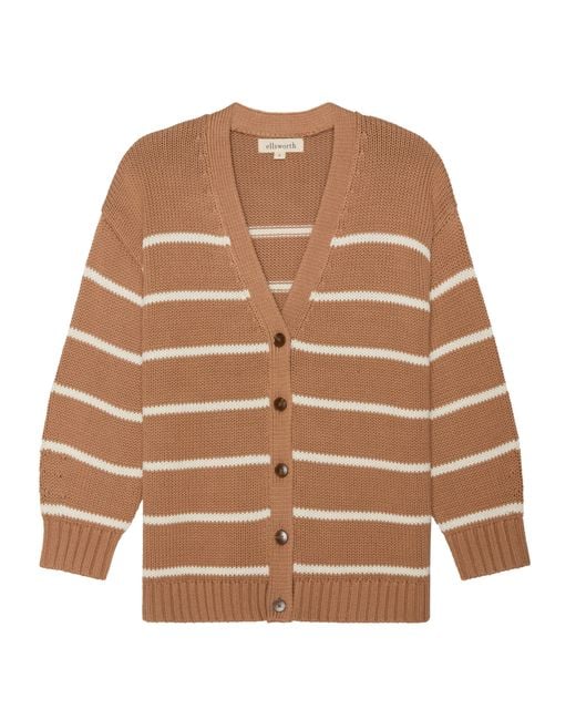 Ellsworth & Ivey Brown Elizabeth Knit Cardigan