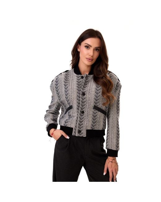 Mandragora Gray Ira Wool Bomber Jacket