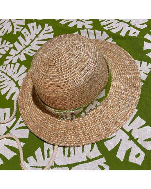 Justine Hats White Neutrals Stylish Straw Hat With Laces