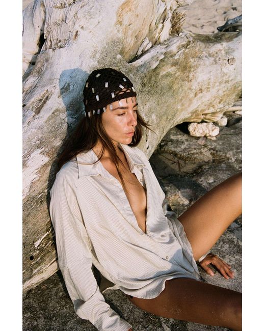 Bingin Diaries Brown Summer Beanie With Shell