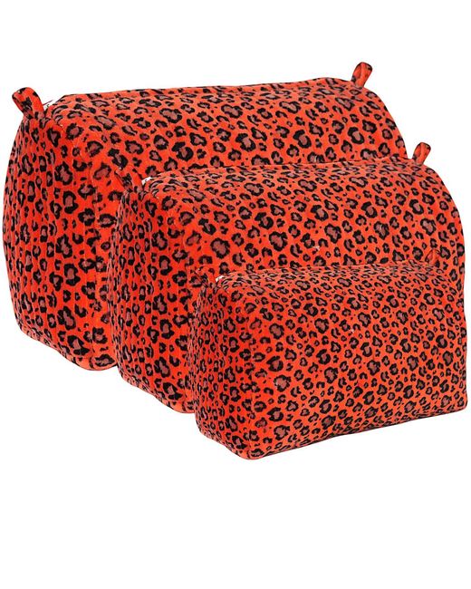 Conscious Yoga Collective Red The Velvet Leopard Three Piece Travel Set