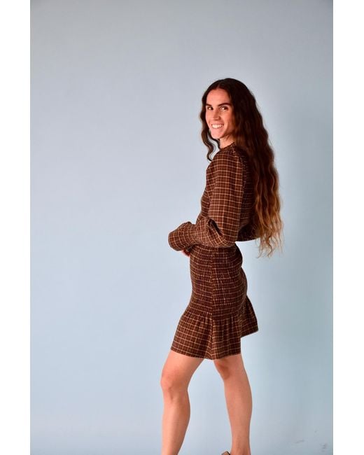 Mind Traveler Brown Chia Dress