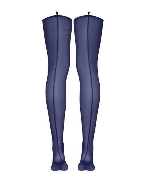 BonBon Lingerie Blue Coco Heart Stockings