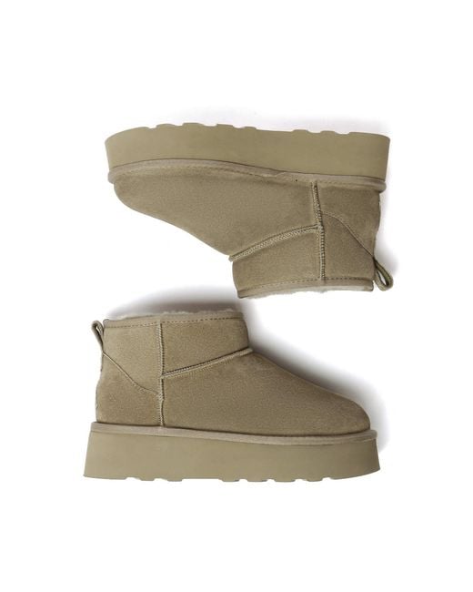 EverAu Australia Brown Heron Ultra Mini Platform Boots