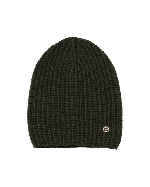 Bel Cashmere Green Plain Knitted Cashmere Hat