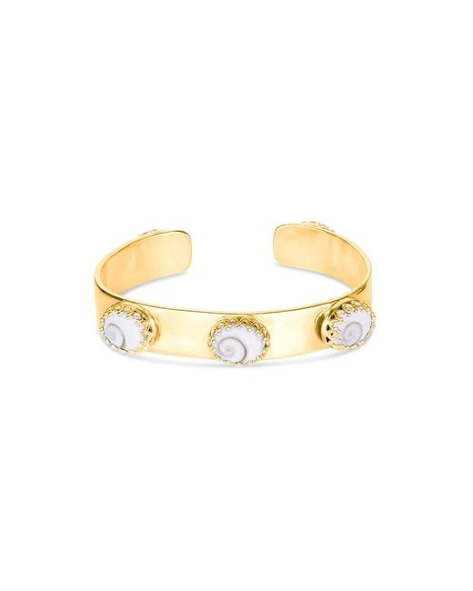 Arianne Delaney Metallic Shiva Shell Cuff Bracelet 18Ct Vermeil