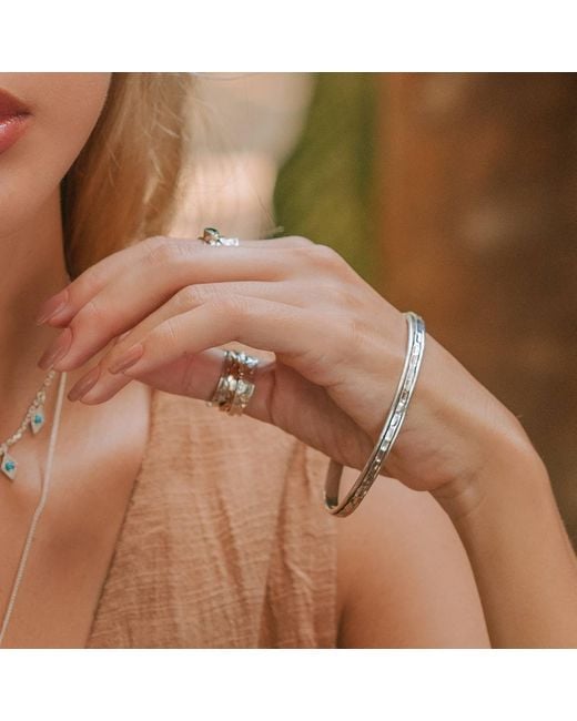 Charlotte's Web Jewellery White Karma Abundance Spinning Stacking Bangle