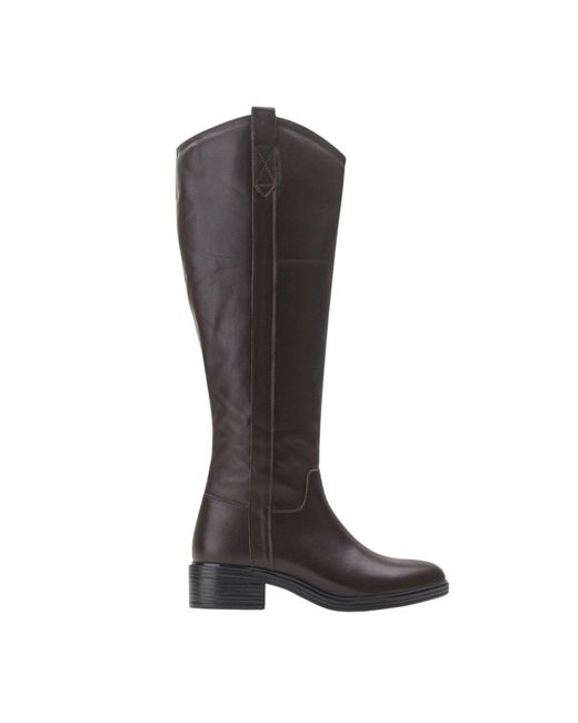 Forever & Always Shoes Brown Acro Leather Heeled Boot