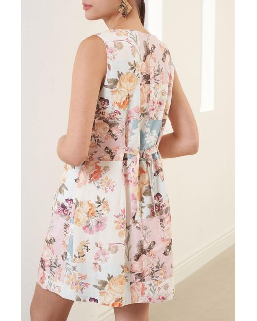 Yumi Kim Pink Ava Linen Dress