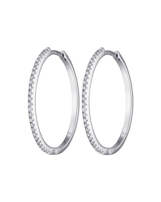 Scream Pretty Metallic Slim Sparkling Perfect Hoop Earrings