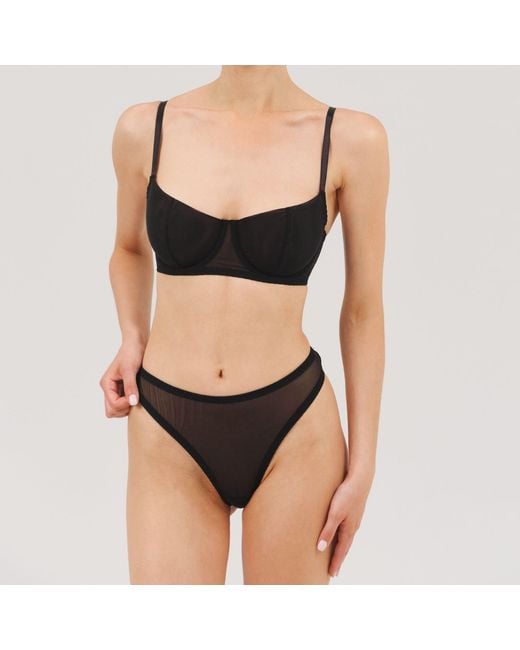 Daily Underwear Black String Panties Base