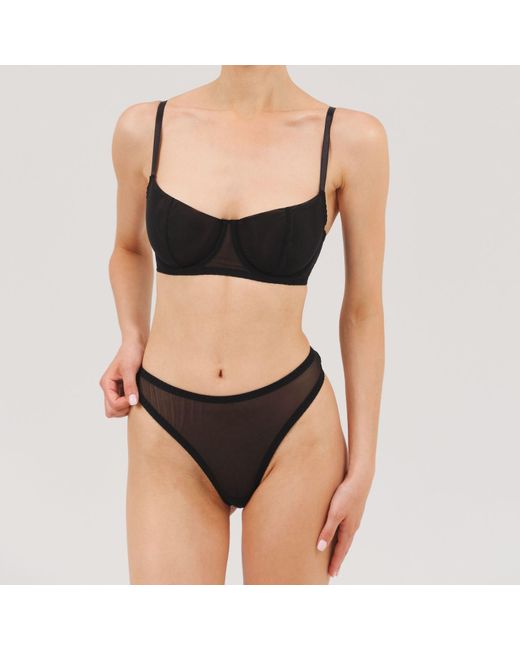 Daily Underwear Black String Panties Base